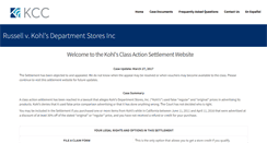 Desktop Screenshot of kohlssettlement.com