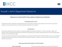 Tablet Screenshot of kohlssettlement.com